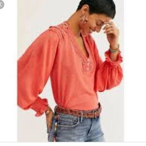 NWT Free People Siesta Fiesta embroidered tunic S
